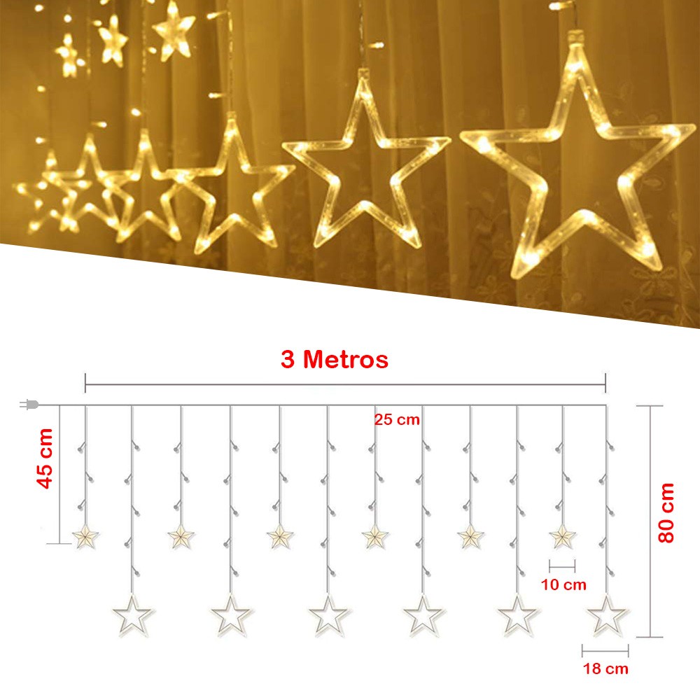 Extension Estrellas 3m Navidad 2090